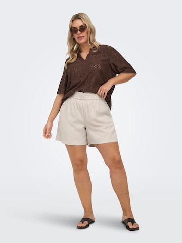 Regular Pantalon 'CARPeri' ONLY Carmakoma en beige : devant