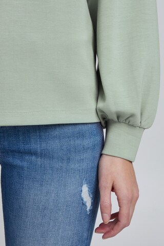 b.young Sweatshirt 'BYPUSTI HALFZIP' in Groen