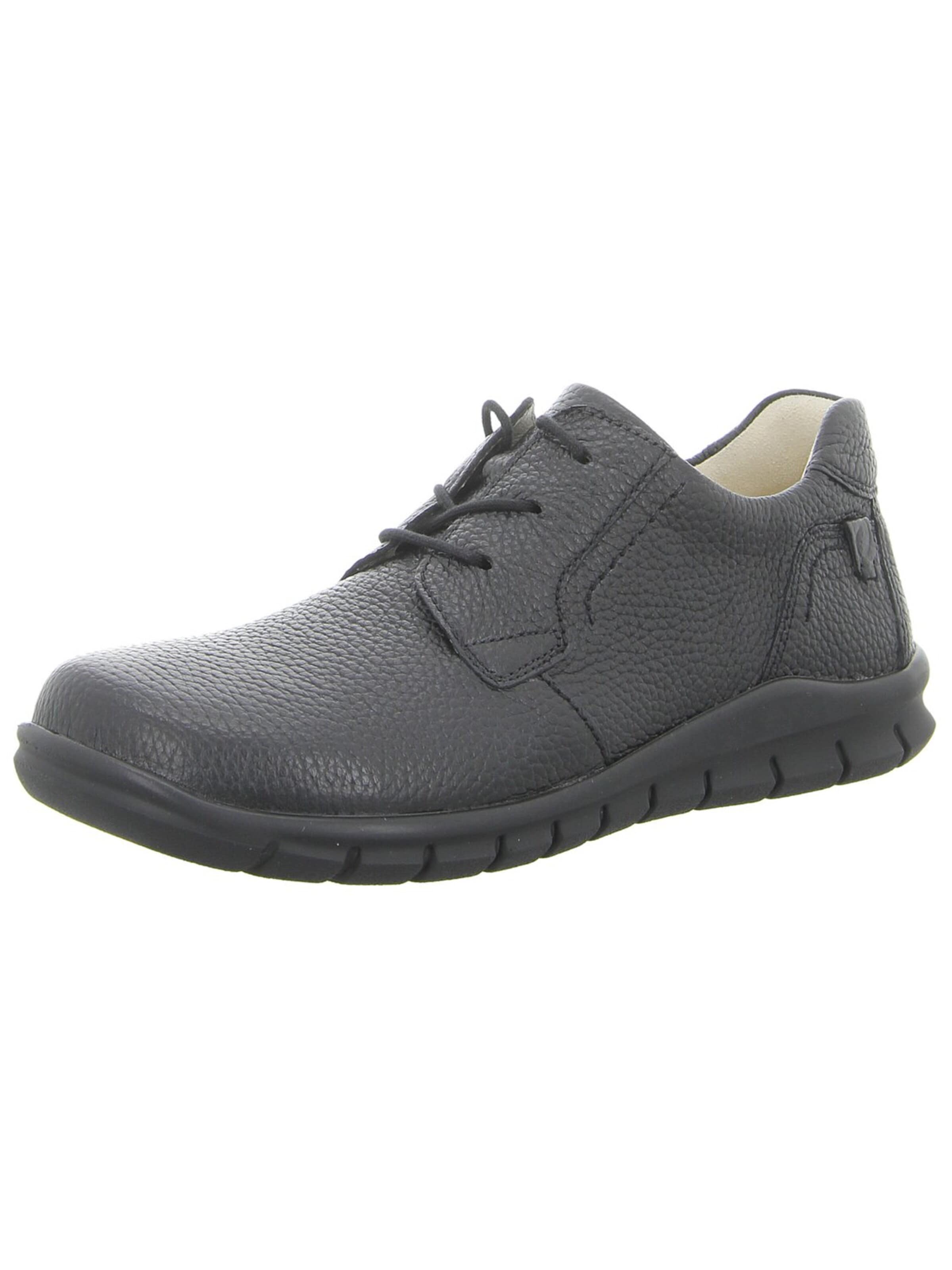Scarpa stringata 'Schnürschuh Herren 366006-199-001 Glattleder in schwarz' di WALDLÄUFER in nero: frontale