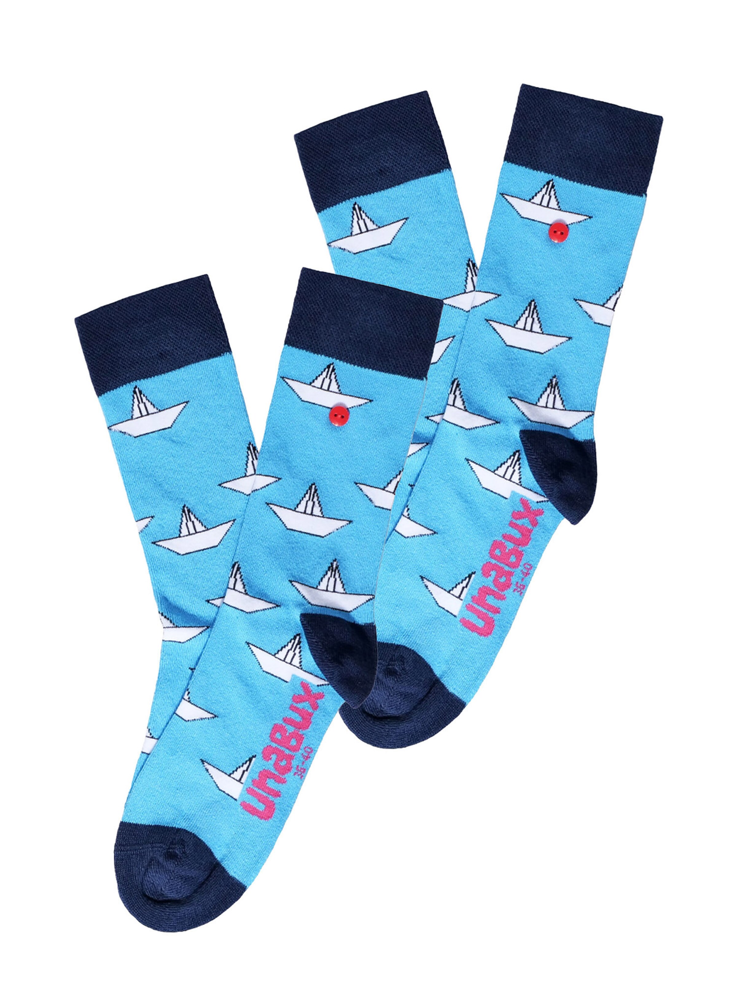 UNABUX Socks ' MIX ' in Blue: front