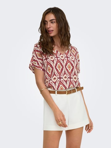 ONLY Top 'Belly' in Rood: voorkant