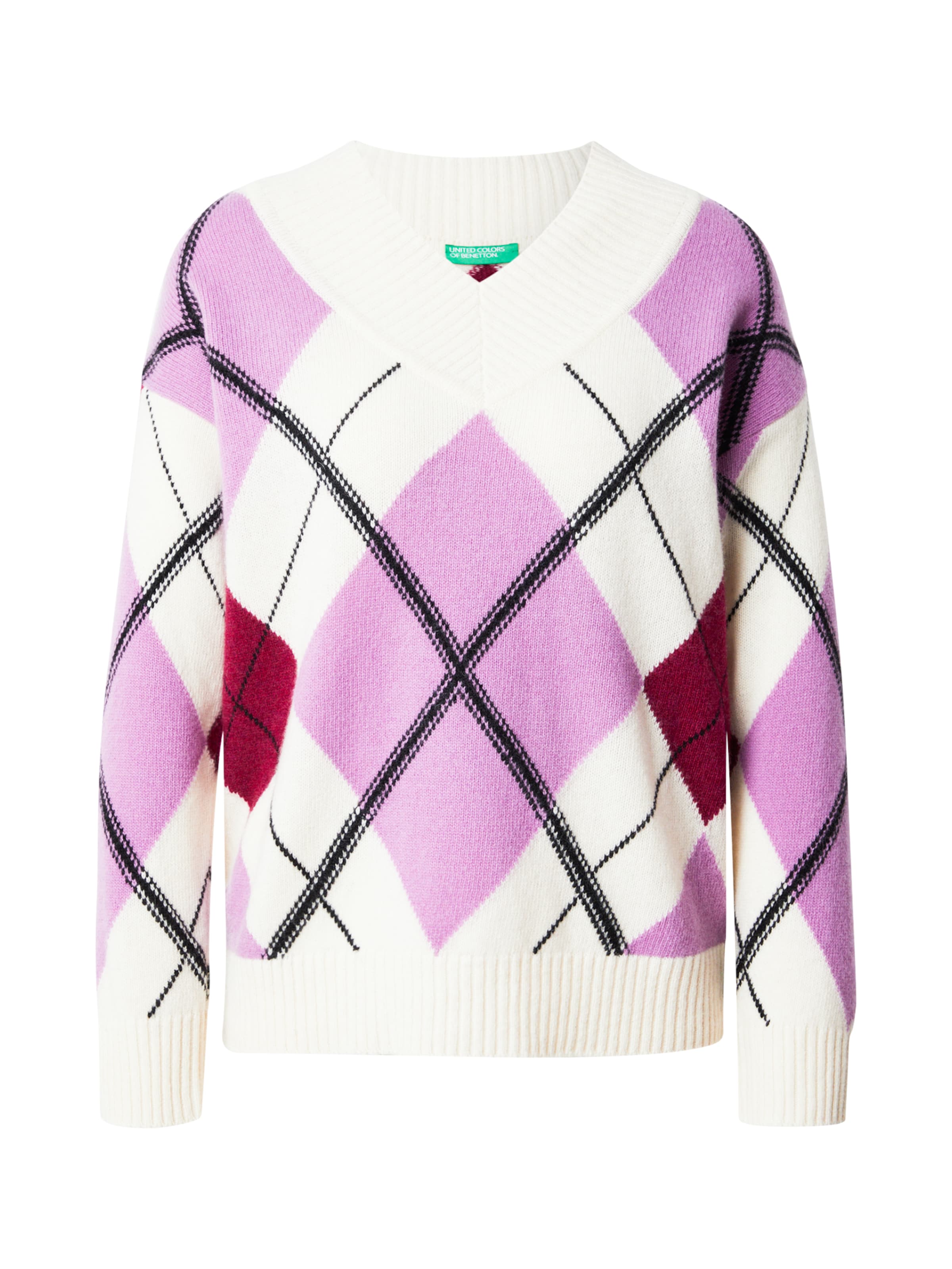 UNITED COLORS OF BENETTON Πουλόβερ σε λευκό: μπροστά