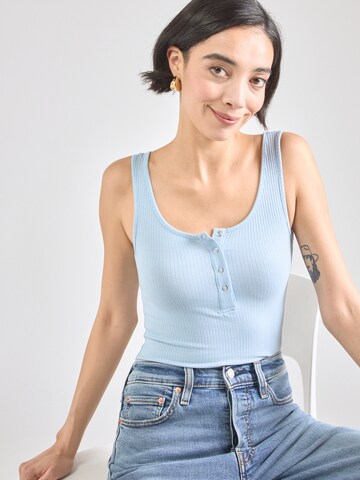 PIECES Top 'PCKITTE' - kék: elől