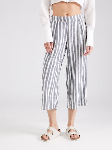 ONLY Wide leg Pleat-Front Pants 'ONLCARISA' in Blue: front