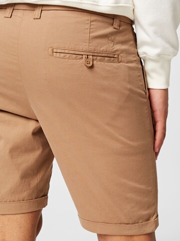 KnowledgeCotton Apparel Regular Shorts 'Chuck' (GOTS) in Braun