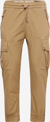ALPHA INDUSTRIES Cargo trousers in Brown: front