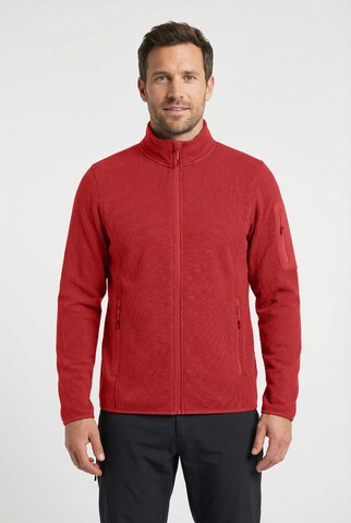 ICEPEAK Athletic Fleece Jacket 'Bredstedt' in Red: front