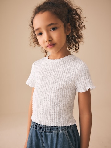 T-Shirt Next en blanc : devant