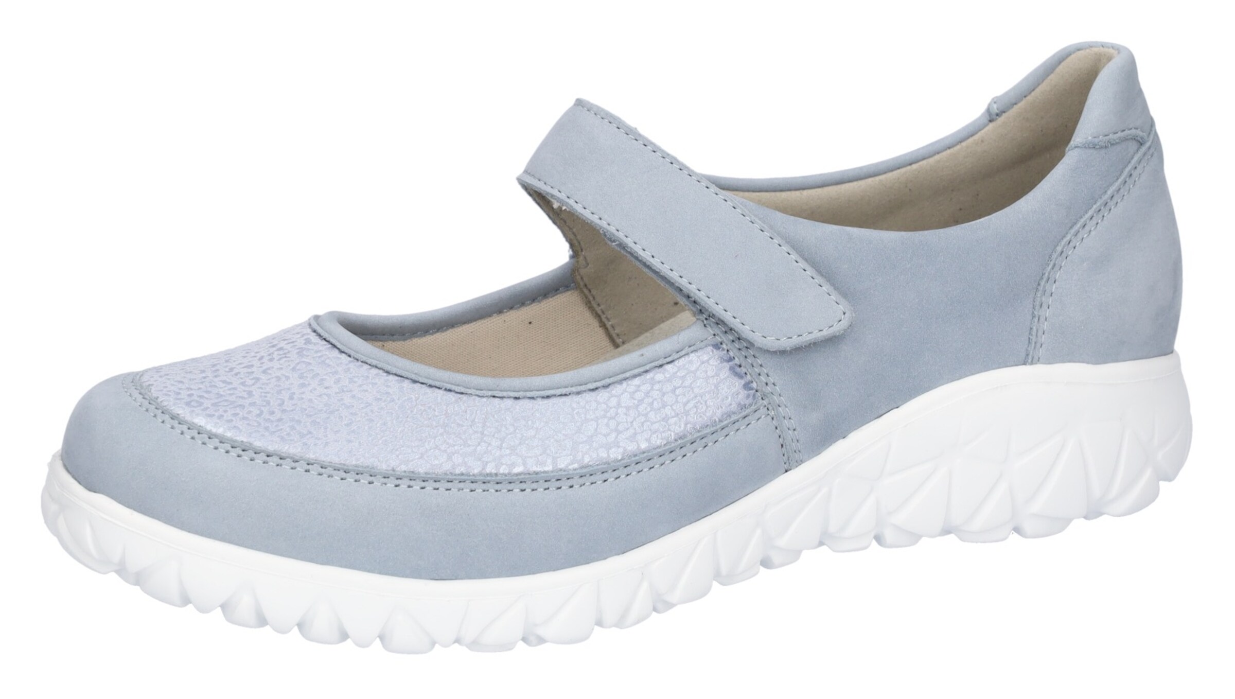 WALDLÄUFER Ballet Flats with Strap in Blue: front