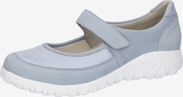 WALDLÄUFER Ballet Flats with Strap in Blue: front