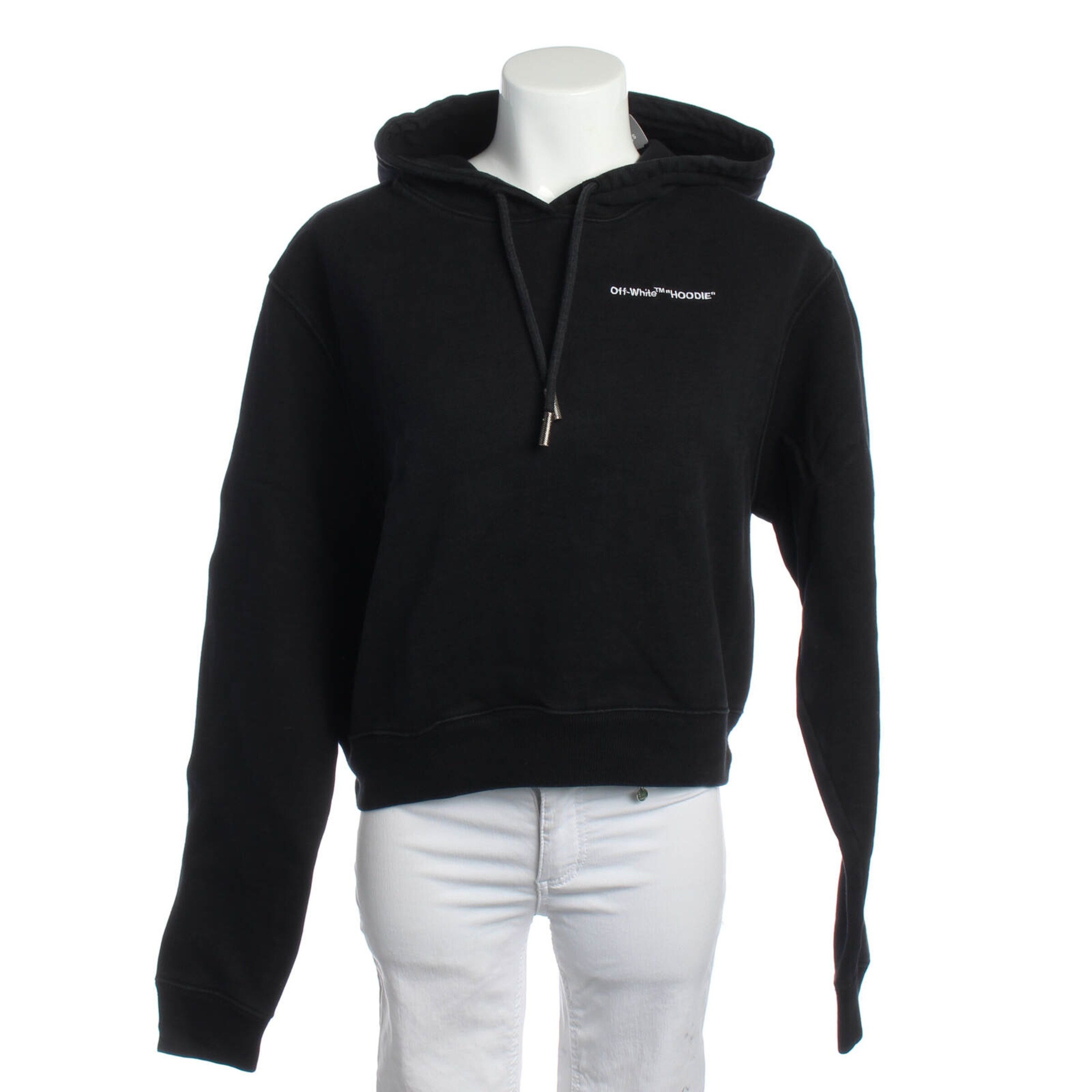 Off-White Sweatshirt & Zip-Up Hoodie in S in Black: front