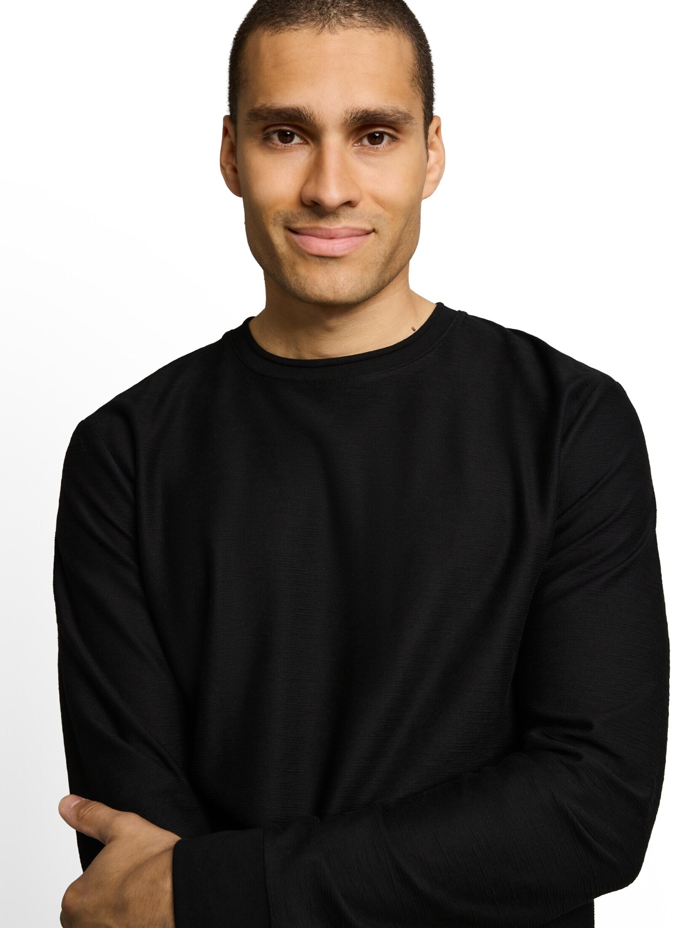 TOM TAILOR DENIM Shirt in Schwarz