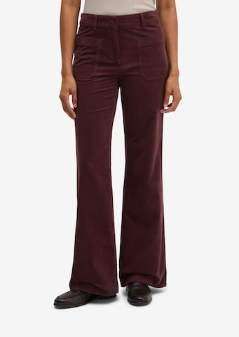 Marc O'Polo Flared Trousers 'Marthe' in Red: front