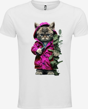 RMK Shirt 'Cat Katze' in Weiß: Vorderseite