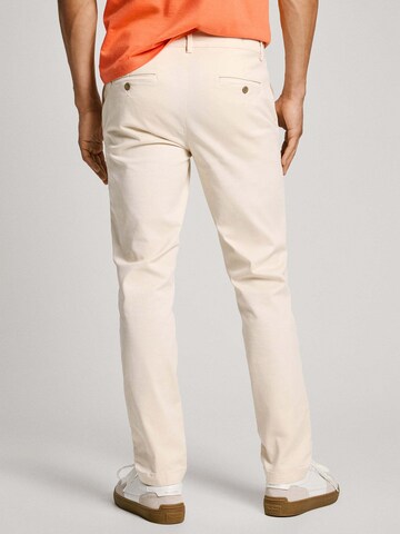 Coupe slim Pantalon chino Pepe Jeans en blanc