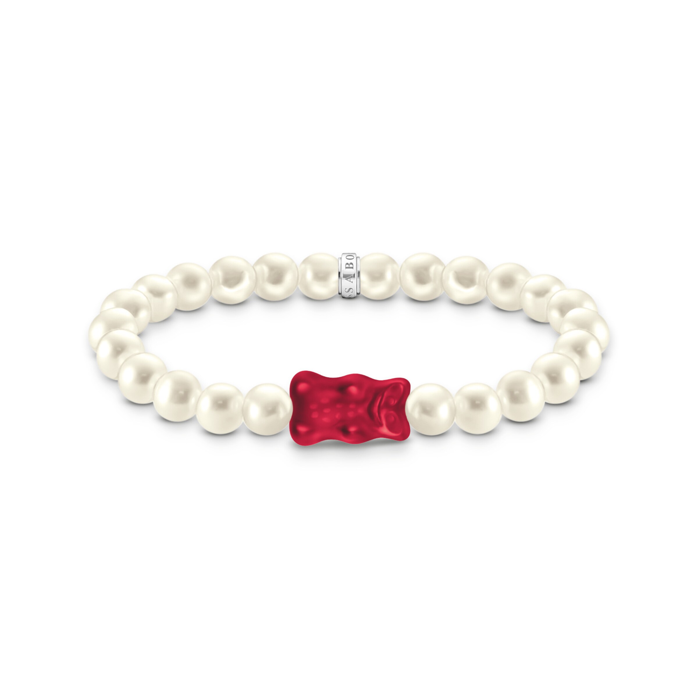 Thomas Sabo Armband in rot / silber / perlweiß, Produktansicht