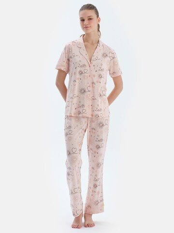 Pigiama di Dagi in rosa: frontale