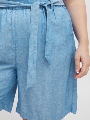 Fransa Loosefit Hose 'Fplin Sho 1' in Blau