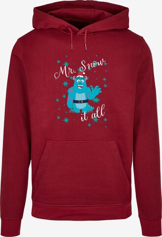 ABSOLUTE CULT Sweatshirt 'Disney 100 - Sully Mr Snow It All' in Rood: voorkant