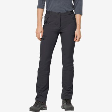 JACK WOLFSKIN Regular Outdoor Pants 'GEIGELSTEIN' in Black: front