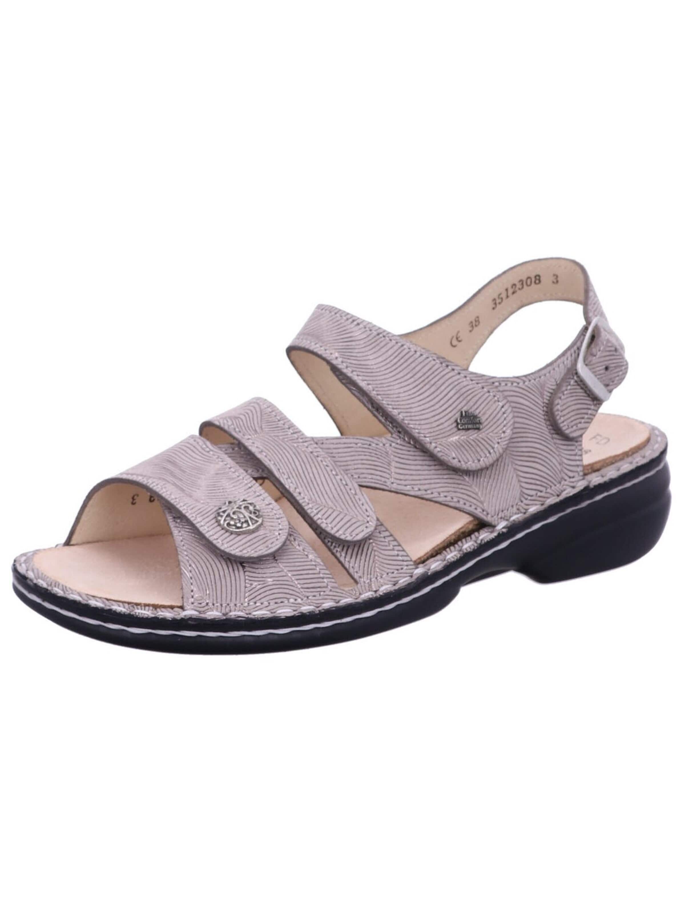 Finn Comfort - Sandalias 'Sandalette Damen 02562 642051 Nubukleder in grau' en gris: frente