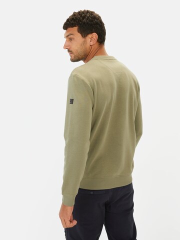 CAMEL ACTIVE Lässiges Sweatshirt mit Kontrasttasche in Grün