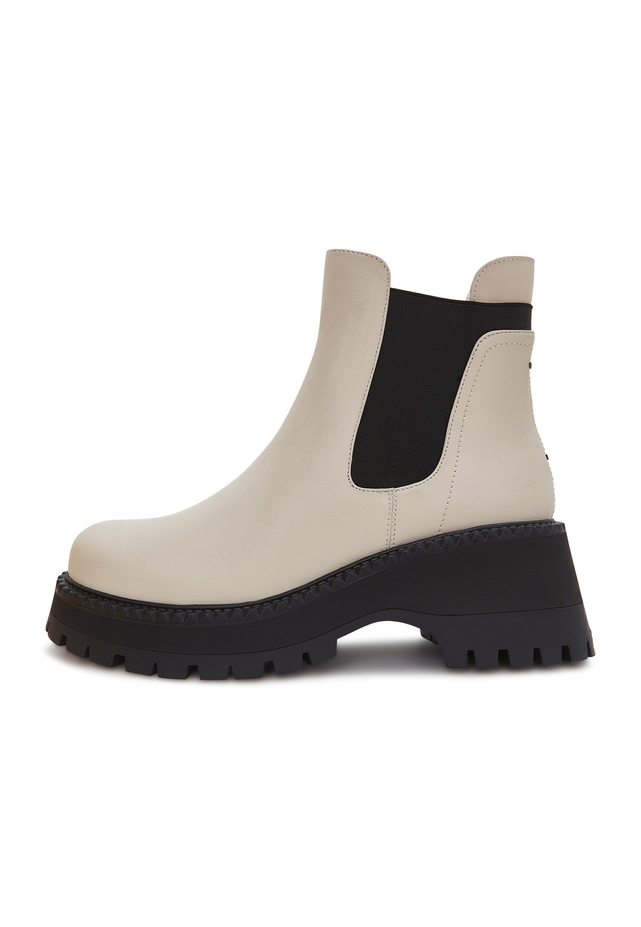 CESARE GASPARI Chelsea Boots in Beige: front