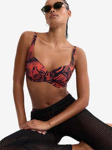 TRIUMPH T-shirt Bikini top ' Red Label Summer Palm ' in Brown
