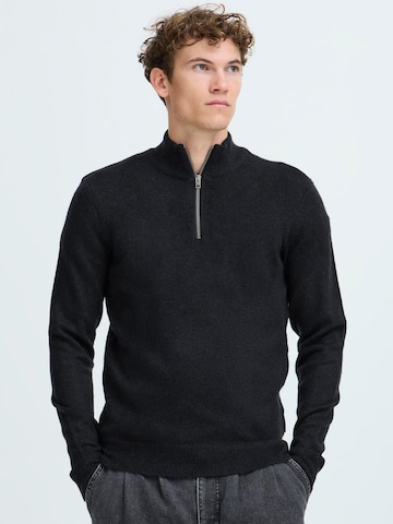 Pull-over ' CFHEINE halfzip ' Casual Friday en bleu