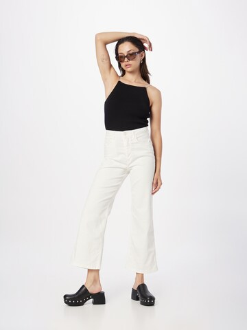 Springfield Wide leg Jeans 'SARGA' in White