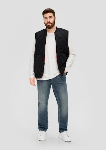 s.Oliver Men Big Sizes Vest in Black: front