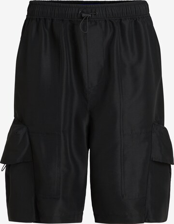 KARL LAGERFELD JEANS Regular Cargo trousers in Black: front