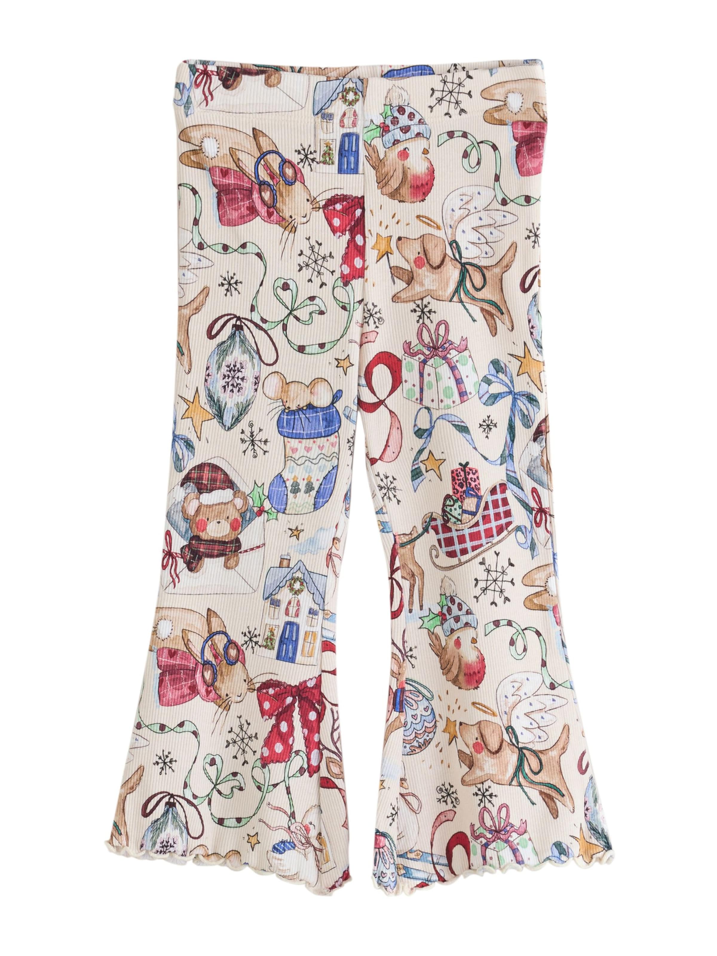 Next Flared Leggings in White: front