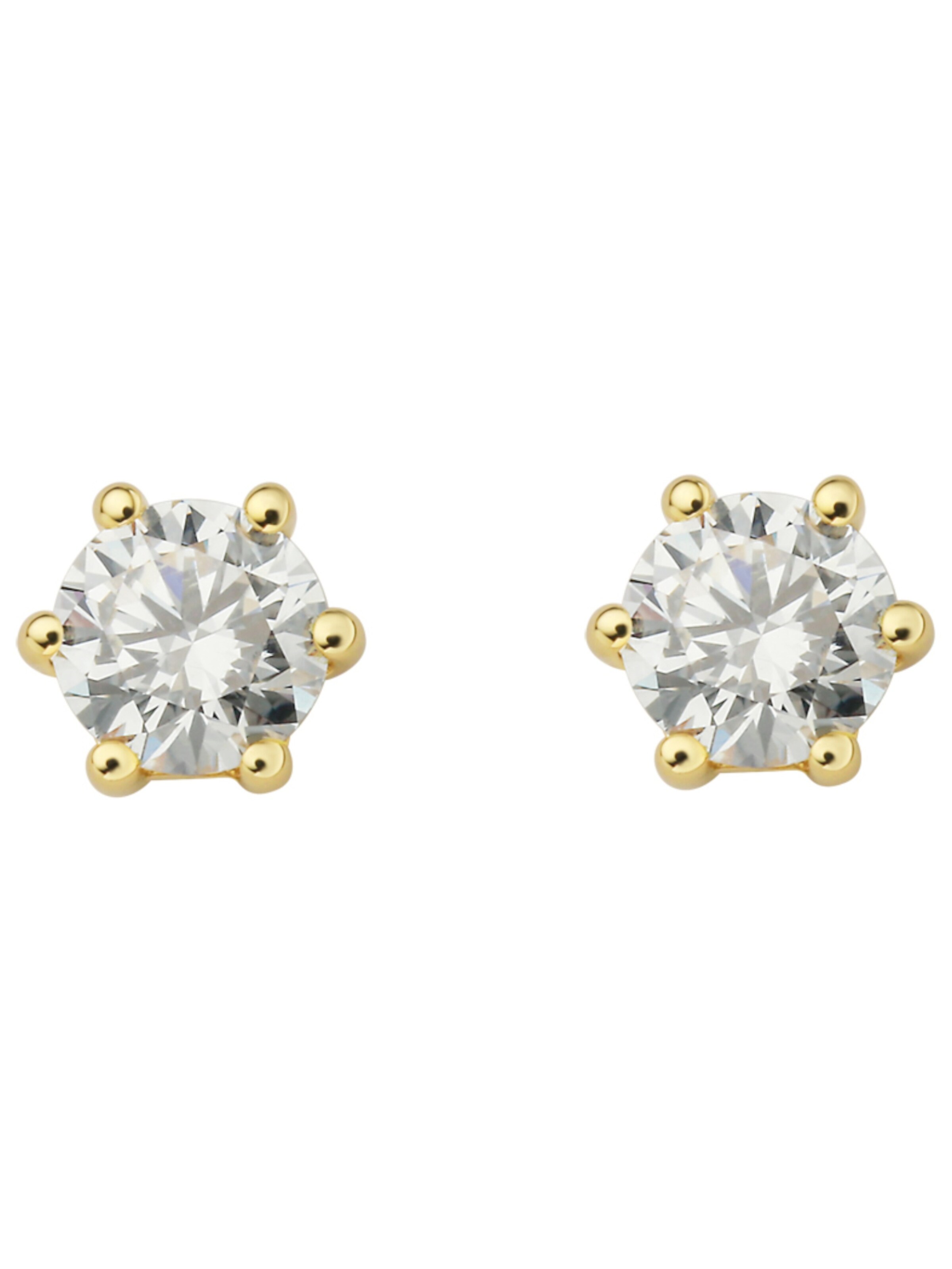 ONE ELEMENT Ohrringe '6er-Krappe' in Gold: Vorderseite