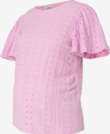 Only Maternity Koszulka 'OLMJADE' w kolorze różowy: przód