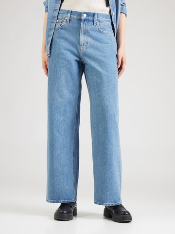 Calvin Klein Jeans Loosefit Jeans in Blauw: voorkant