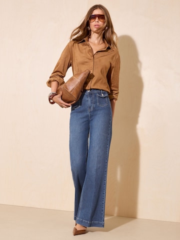 Wide leg Jeans de la Friends Like These pe albastru