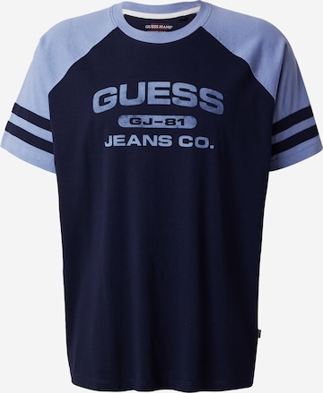GUESS JEANS Koszulka w kolorze niebieski: przód