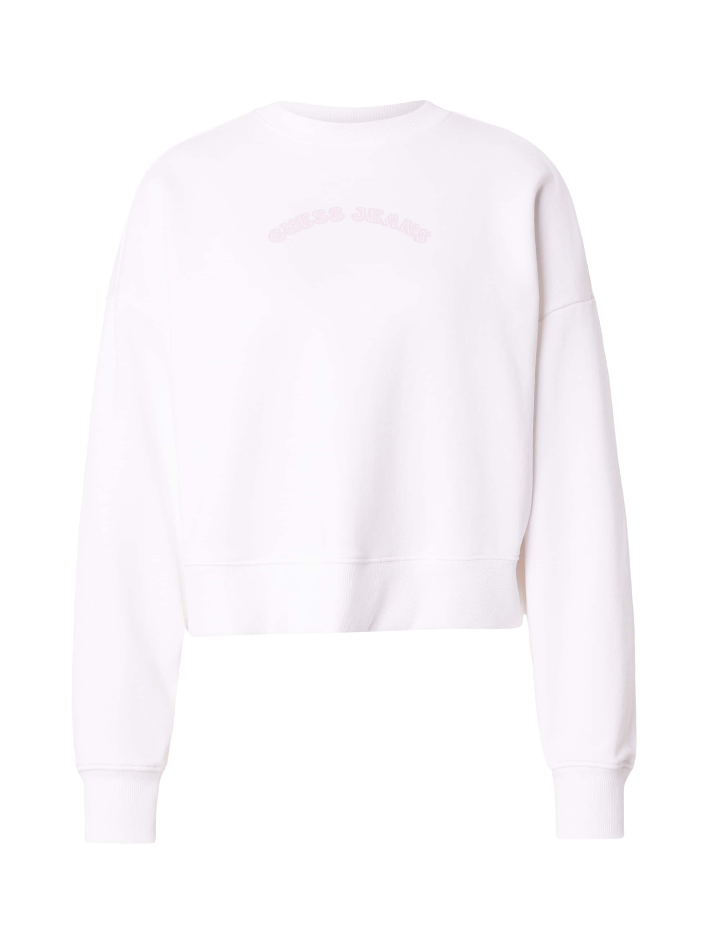 Sweat-shirt GUESS JEANS en blanc : devant