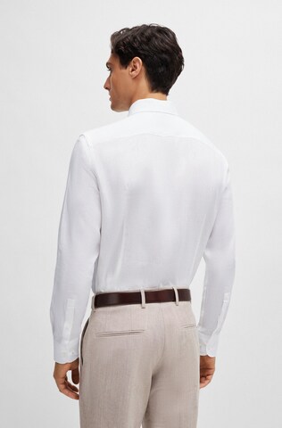 BOSS Slim Fit Hemd 'H-Hank-Spread' in Weiß