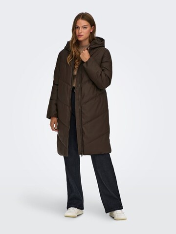 JDY Winter coat 'Ulrikka' in Brown