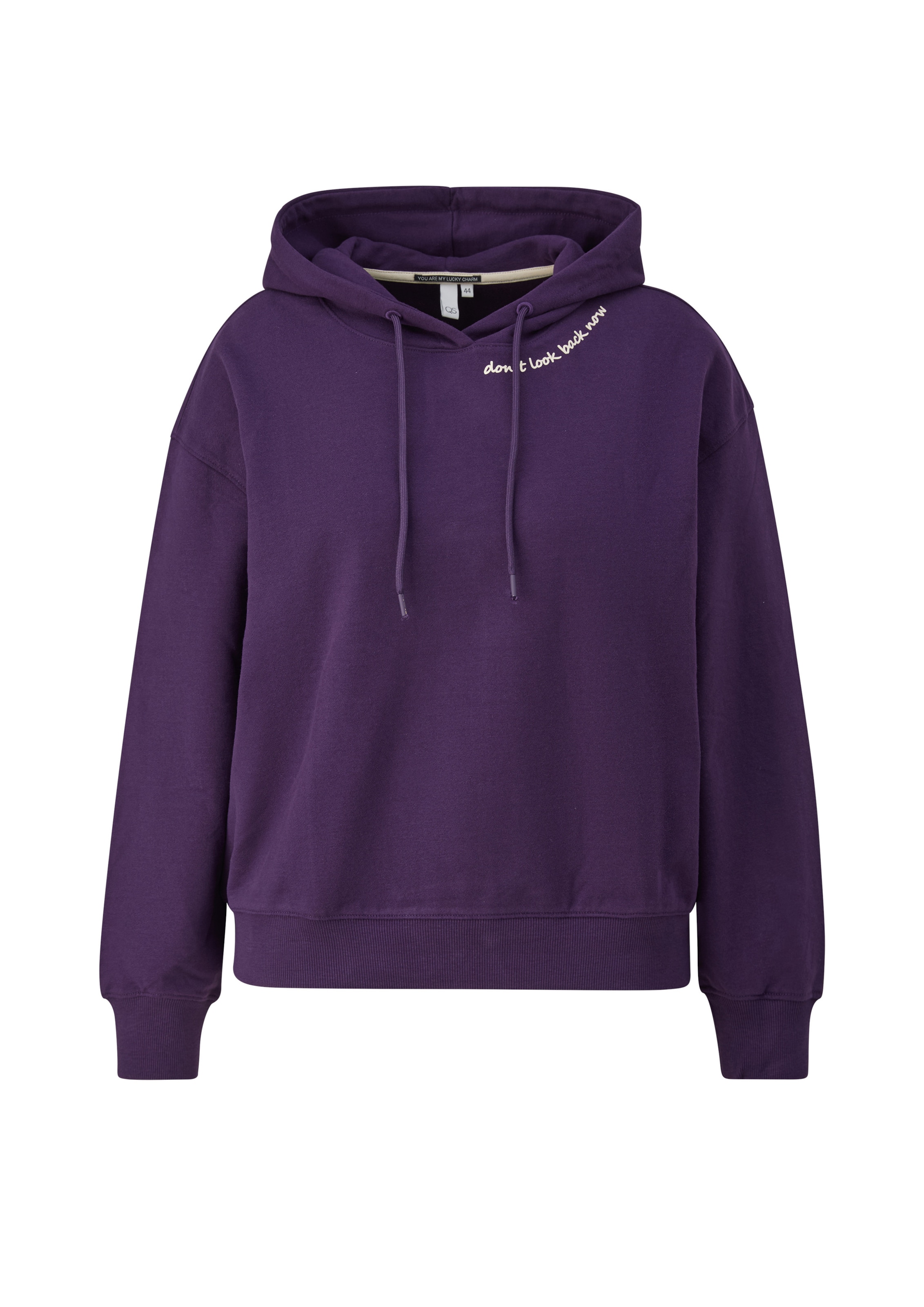 Sweat-shirt QS en violet : devant