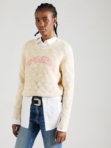 Pepe Jeans Sweater 'GRACE' in Beige: front