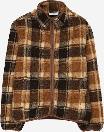 GRUNT Fleece jas in Bruin: voorkant