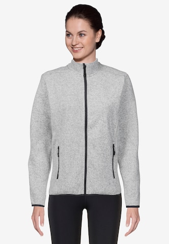Whistler Athletic Fleece Jacket 'Maleo' in Grey: front