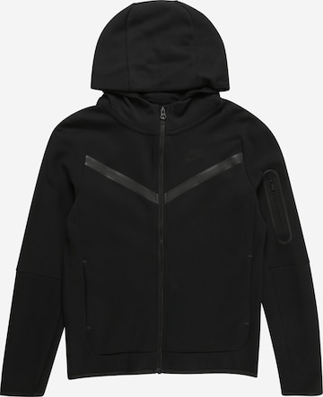 NIKE Athletic Fleece Jacket in Black: front