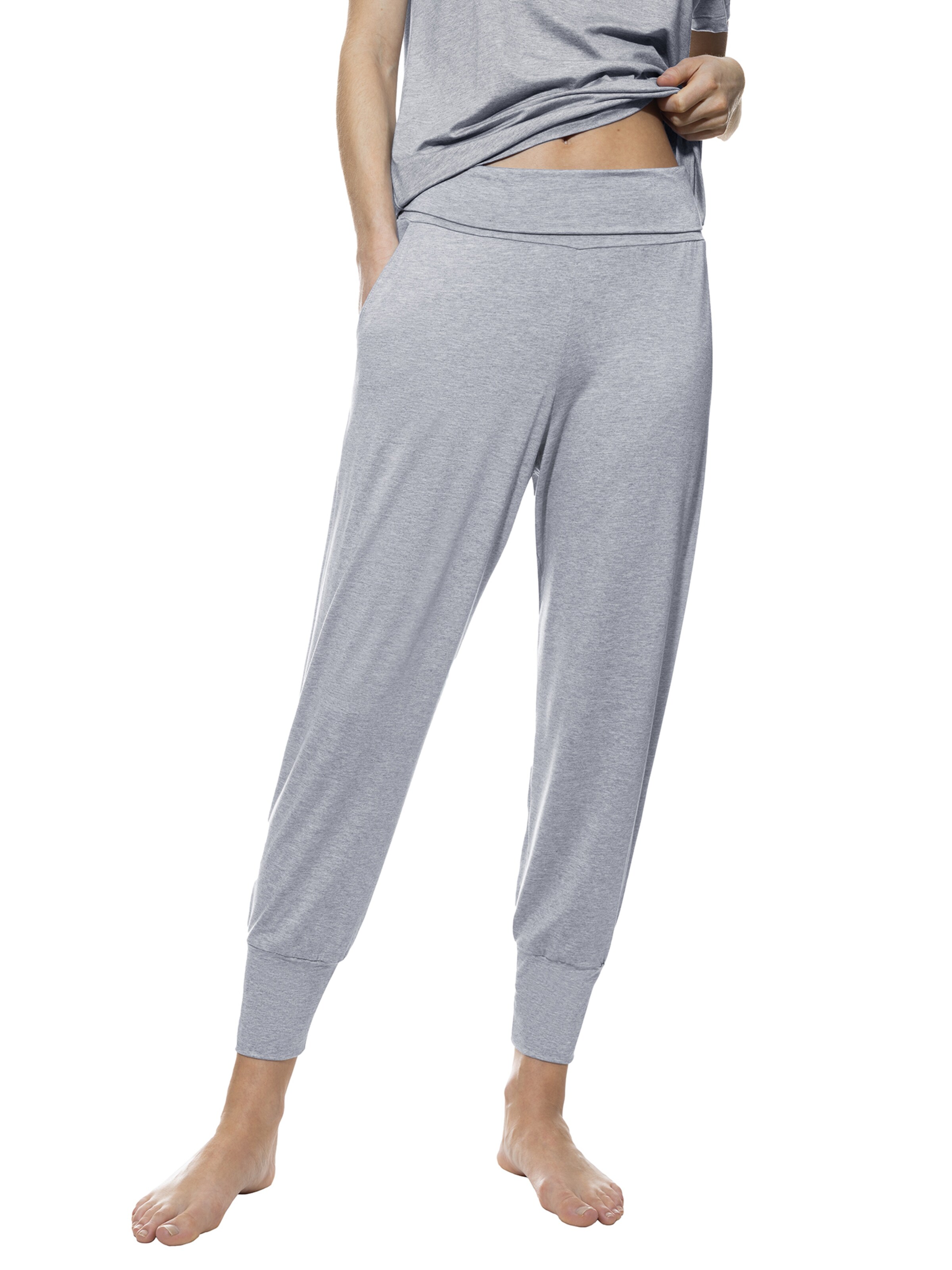 Mey Pyjamabroek 'Easy Night' in Grijs: voorkant