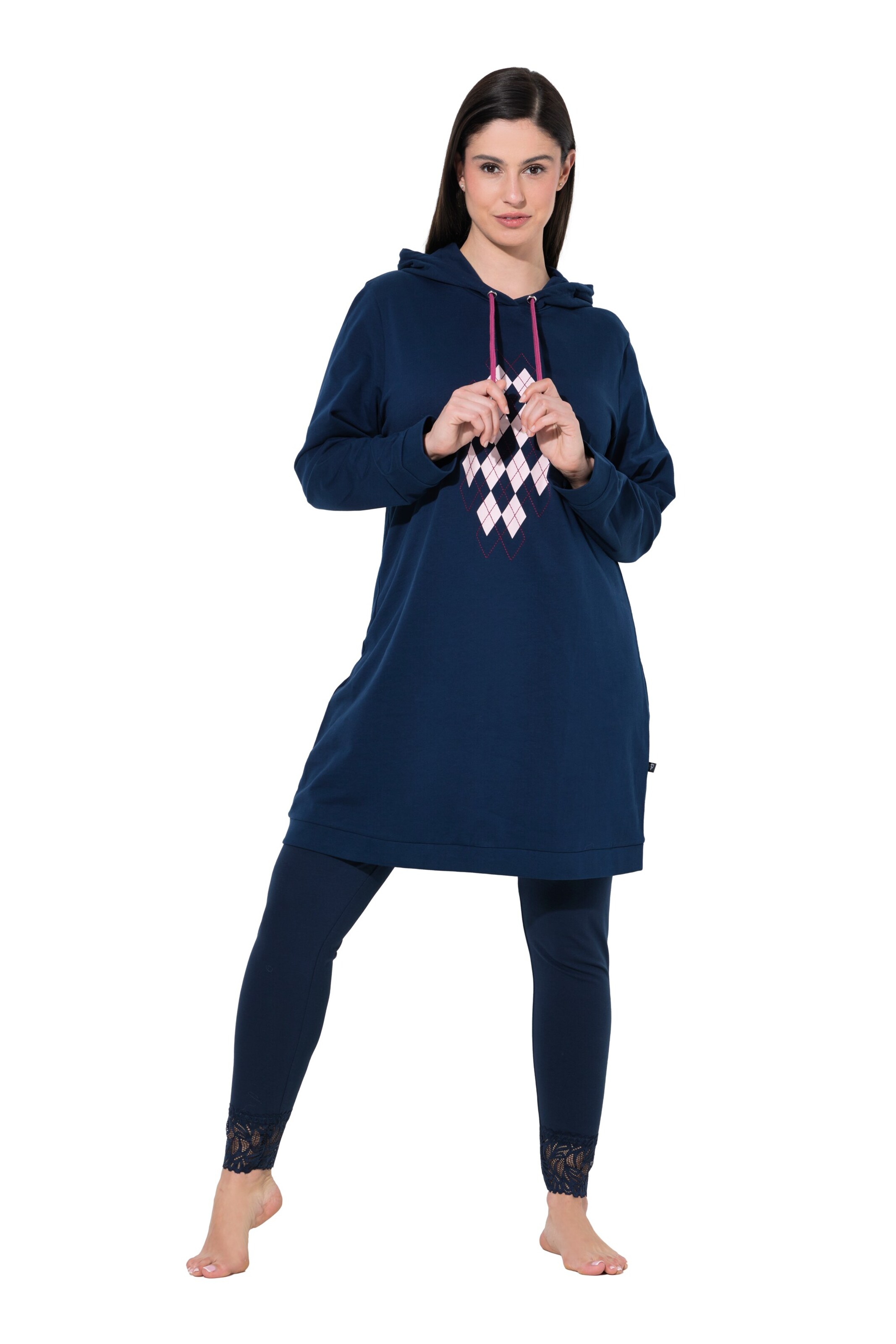 Ulla Popken Pyjama in Blau: Vorderseite