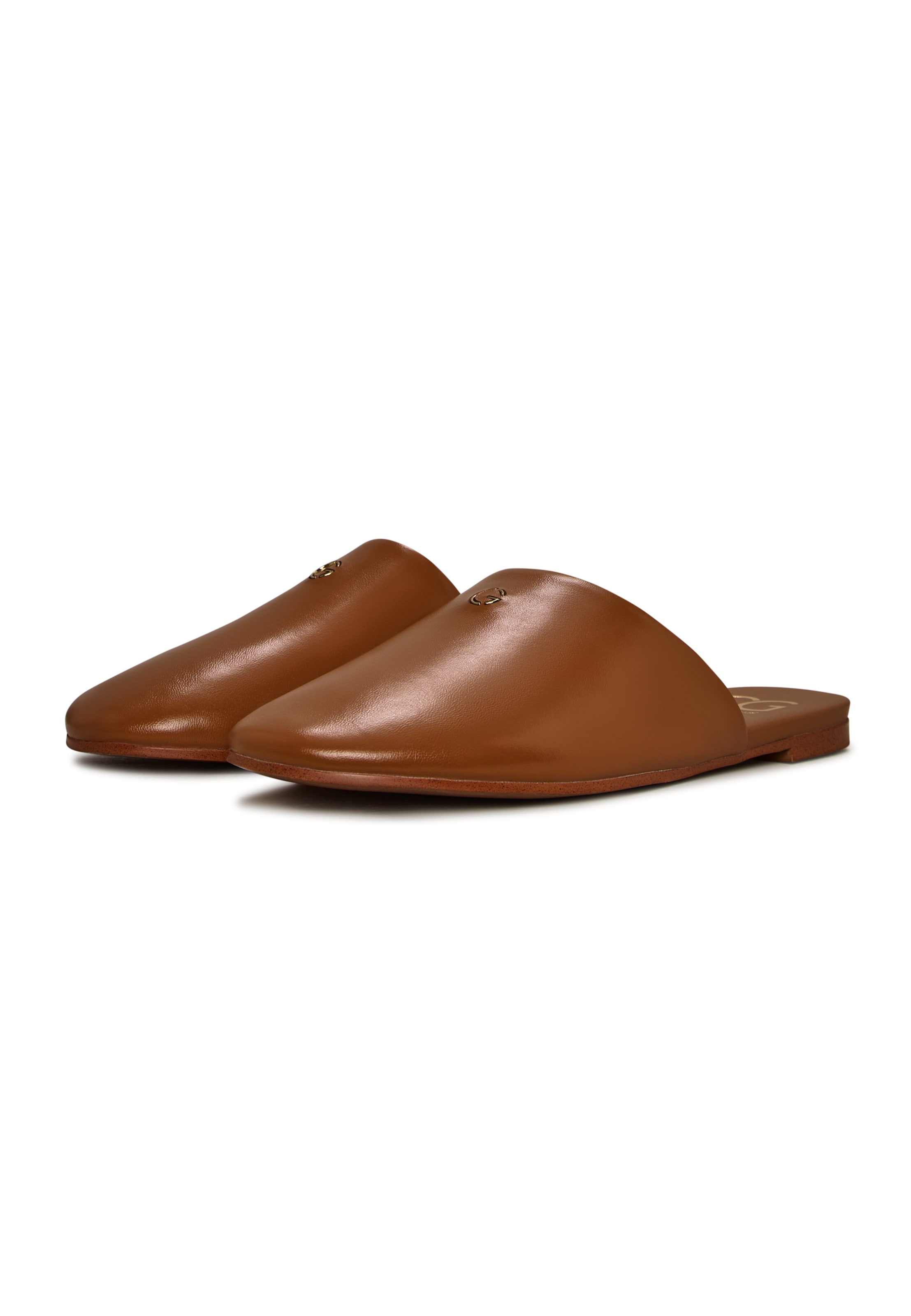 CESARE GASPARI Pantolette in Braun