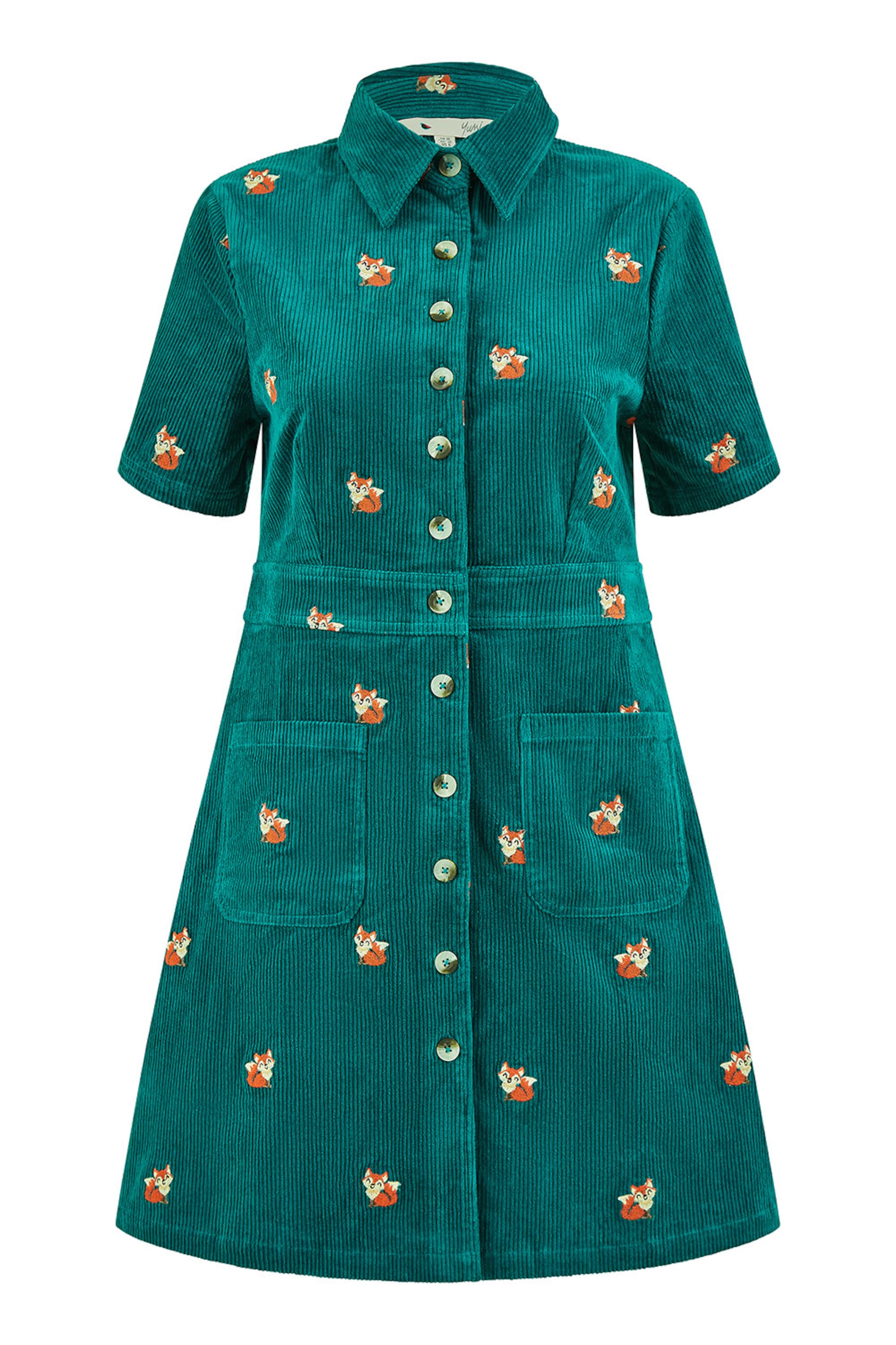 Yumi Dress in Green: front
